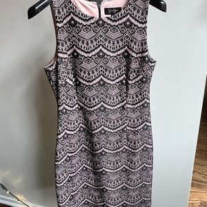 Jessica Simpson Black and Pink Lacy Dress